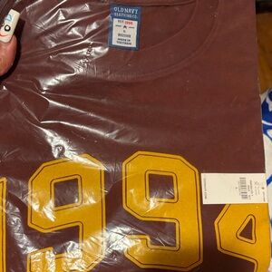 Old Navy Maroon Tee with Yellow Numbers
